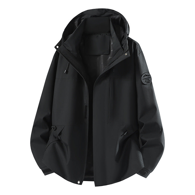 Męska Technical softshell kapturemed kurtka z ukryty przód zamkiem i multifunction kieszeniami