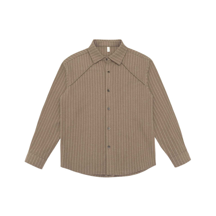 Damskie Oversize Kurtka koszulowa z Wyrazisty Karczek na ramionach i Pinstripes