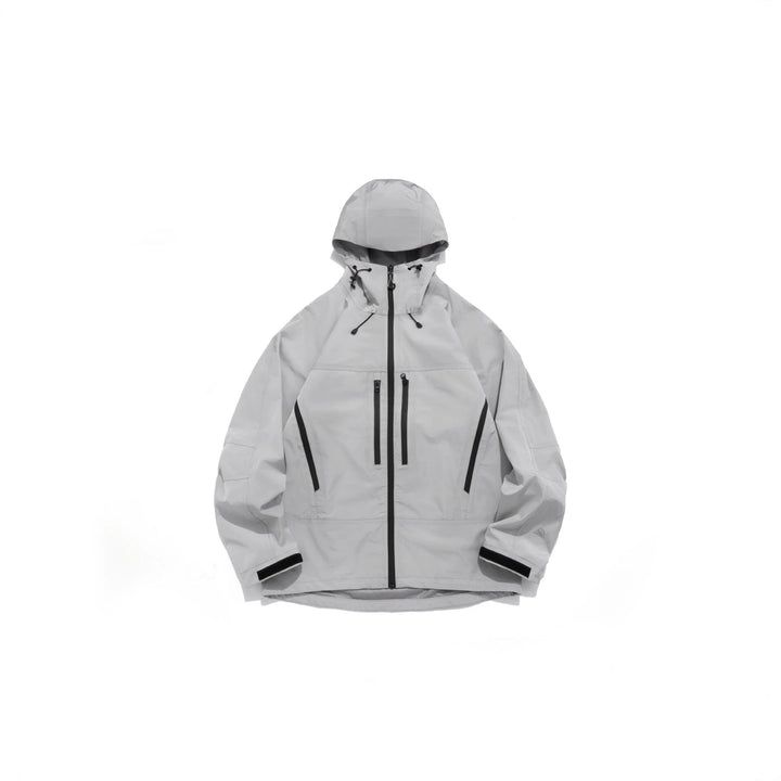 Unisex Techniczny Z kapturem Outdoor Kurtka z Taped Zippers