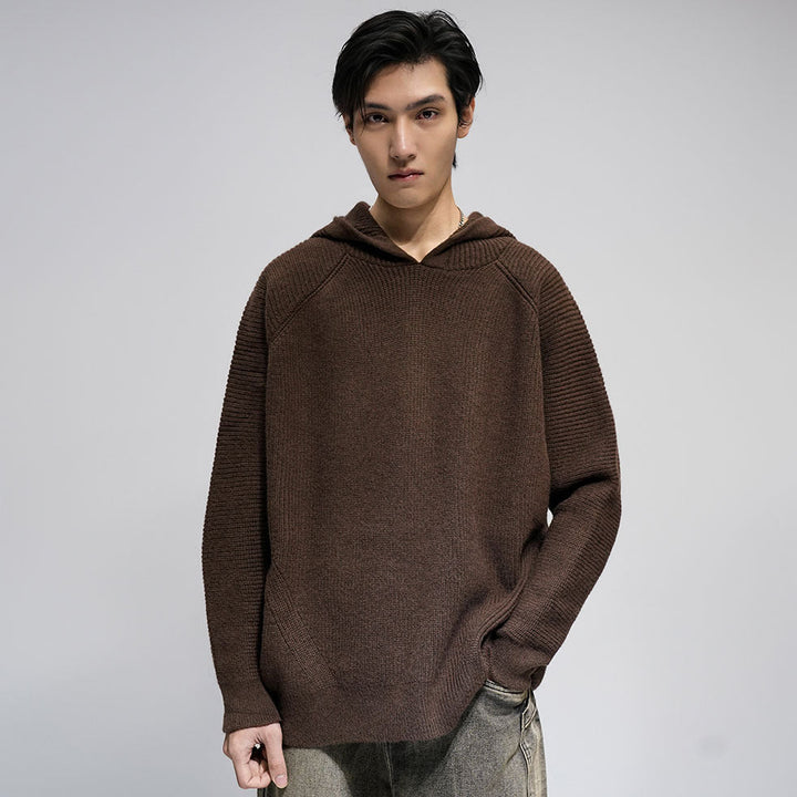 Męska Modny Oversize Bluza z kapturem z Textured Fason