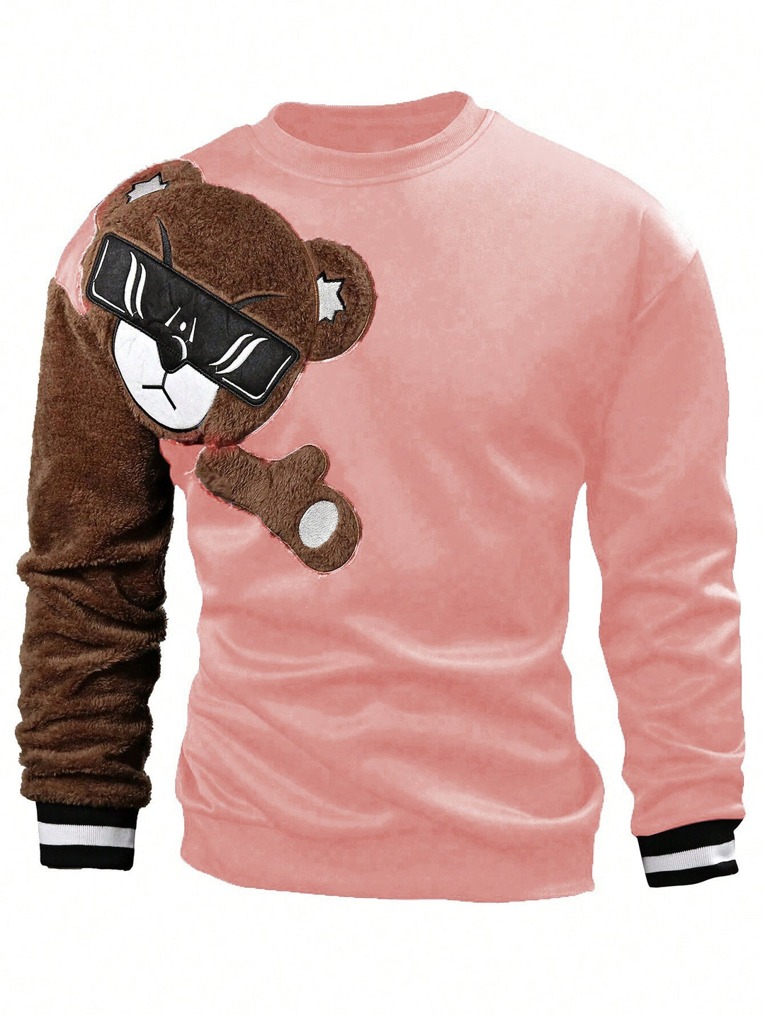 Męska Bluza z Pluszowy Bear Appliqué