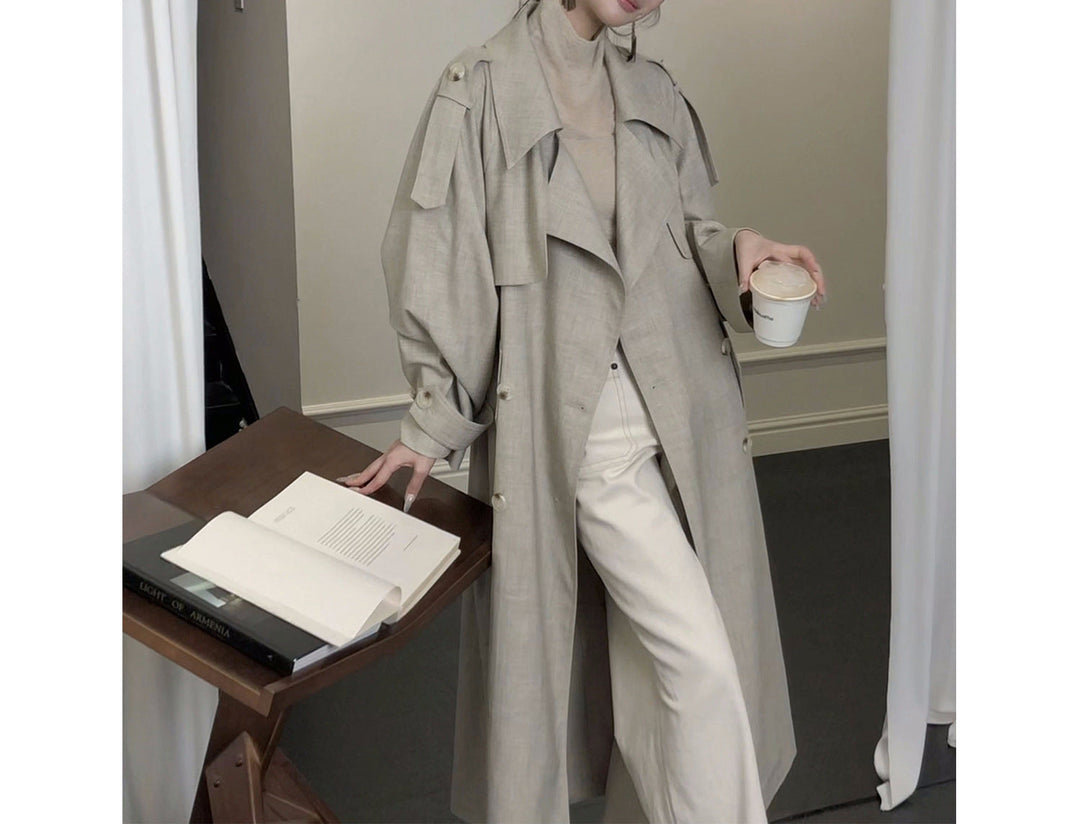 Damska elegancka i codzienna transitional kurtka z contrasting rękawami Drune