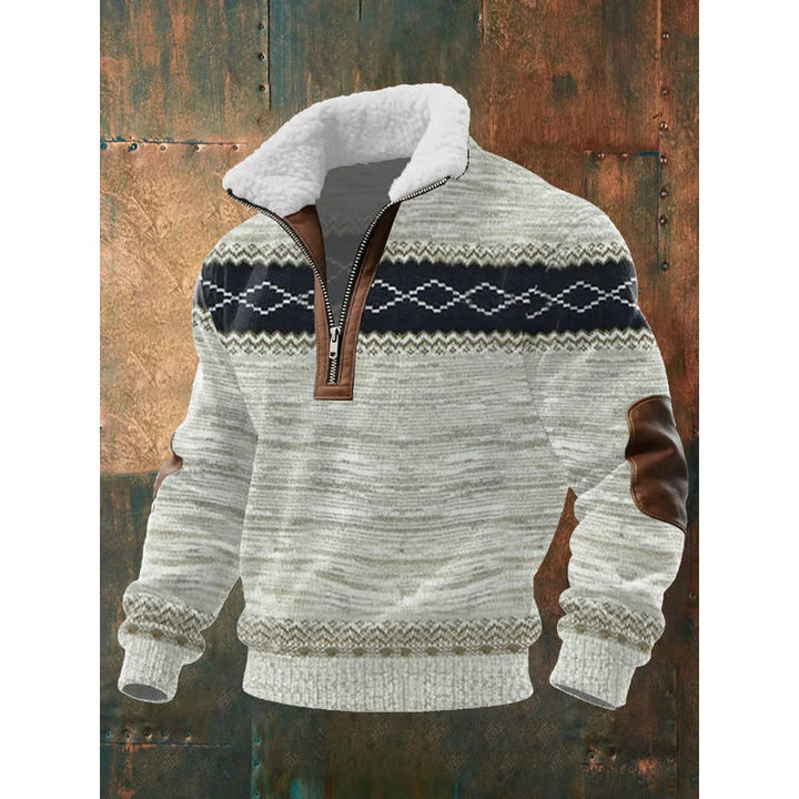Męska Miejski Polar Pulower z Tree Motif