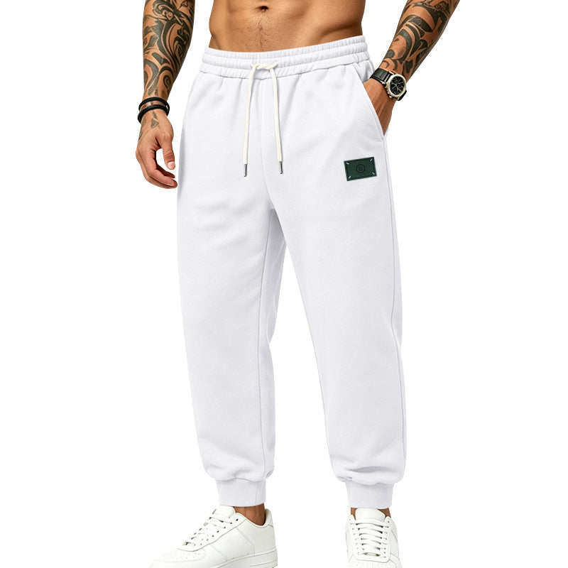 Męska casually Krój sweat jogging spodnie z elastyczny waistband, ściągacz, i Mankiety