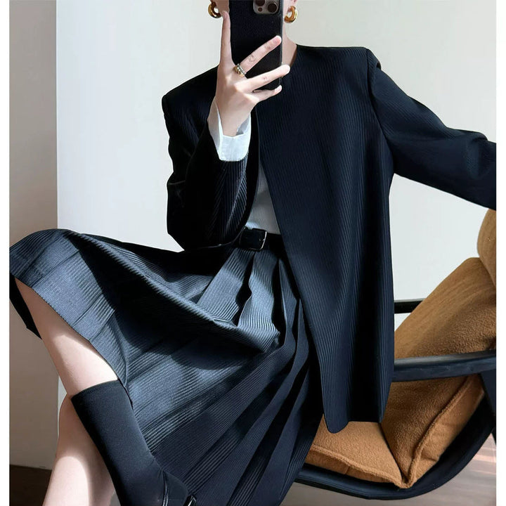Damska elegancka Pleated kurtka Drune