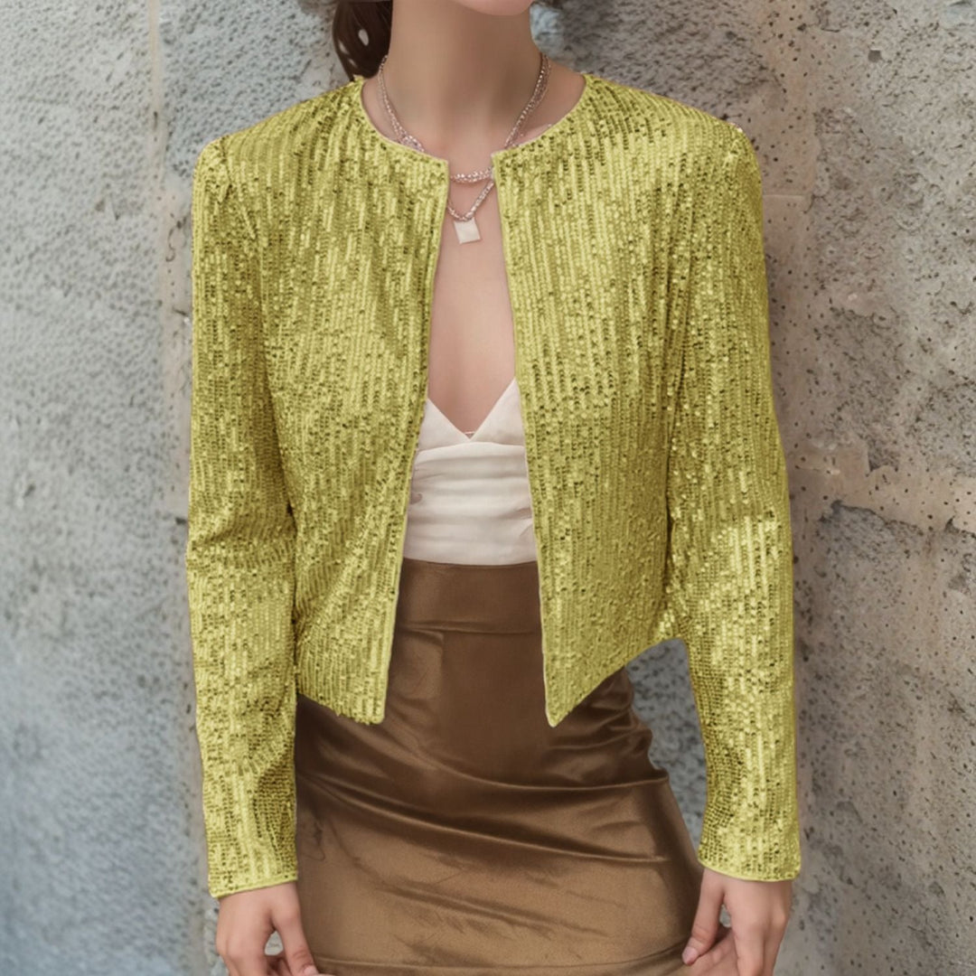 Elegancka Glitter Kurtka Damska Evening
