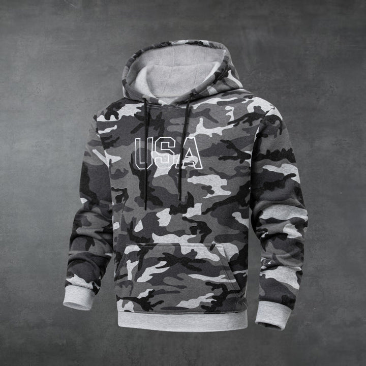 Męska Camouflage Bluza z kapturem