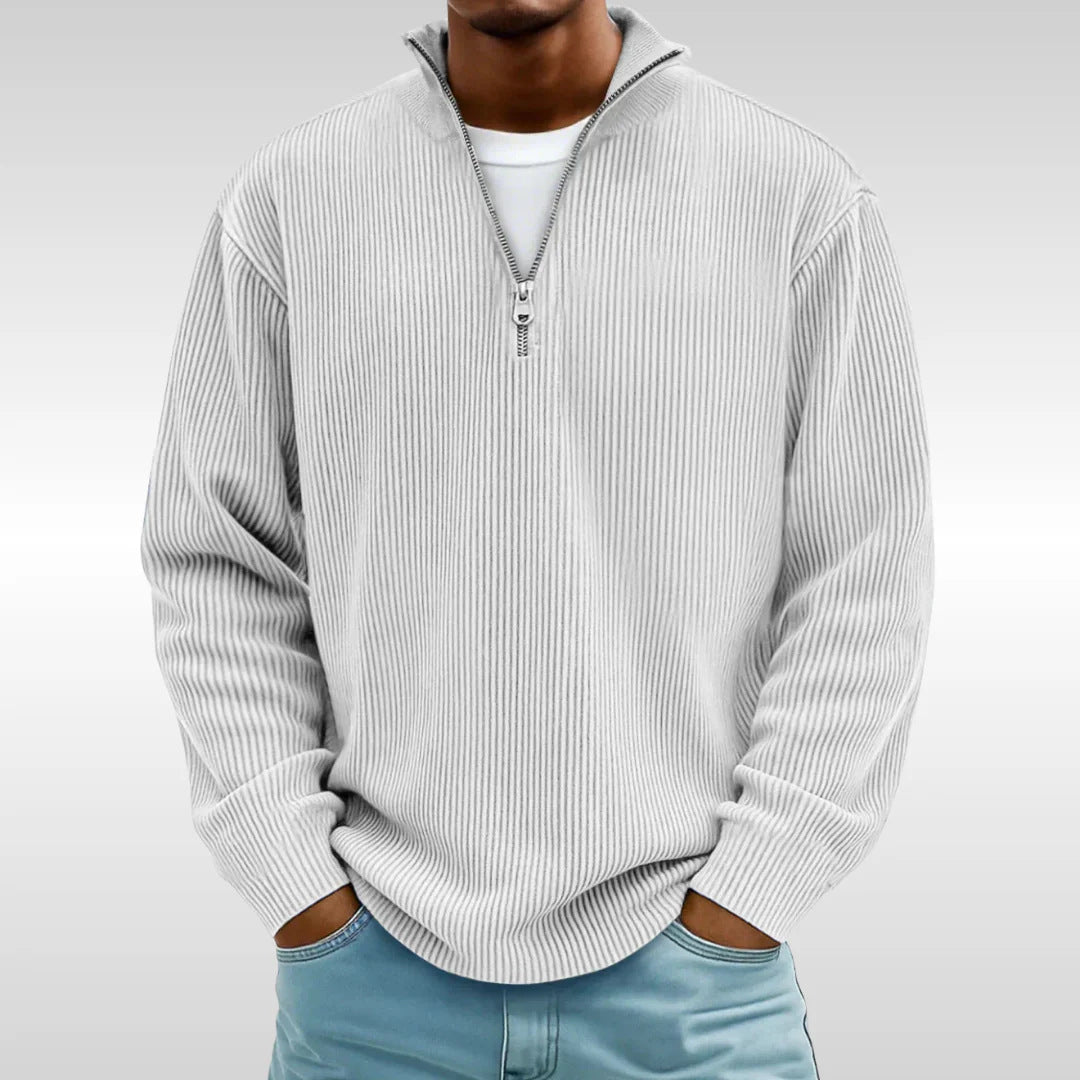 Męska Moda Zamek Sweter