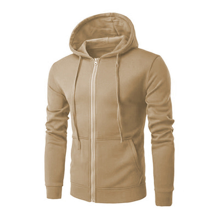 Męska Nano Slim-Krój Bluza z kapturem Sweat Kurtka z central zamek, dwuwarstwowa kaptur i praktyczne kieszenie boczne