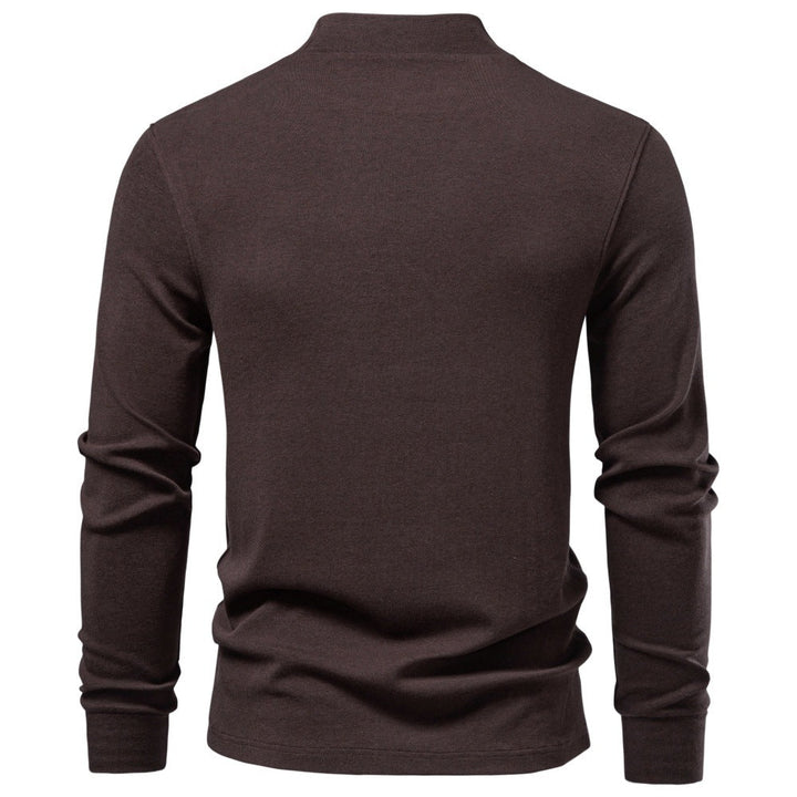 Męska Długa Rękaw Bluza z Narrow Stójka i Bawełna Mieszanka