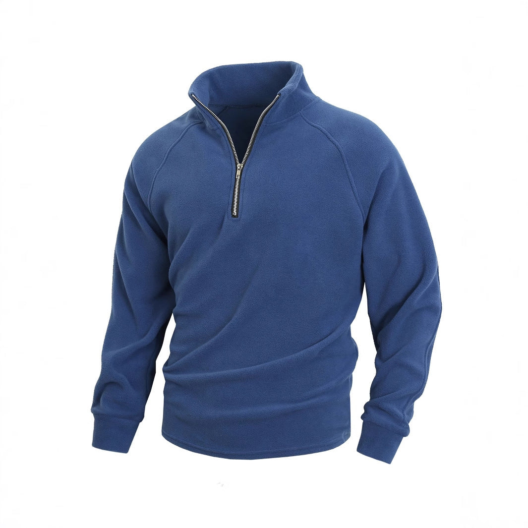Męska polar pulower z half zamek