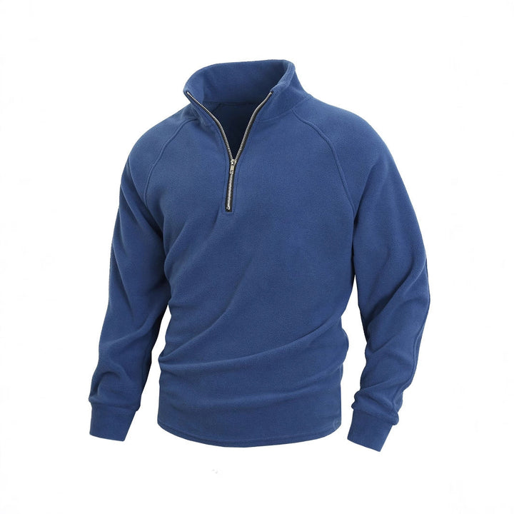 Męska polar pulower z half zamek