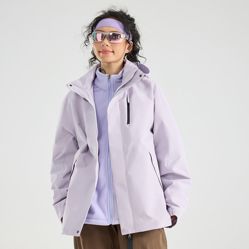 Damska lekka wodoodporna Parka bluza z kapturem kurtka z Sealed Seams i ściągaczem Lumaza