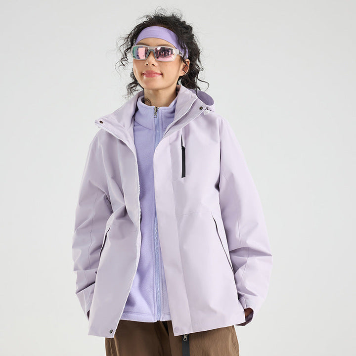 Damska lekka wodoodporna Parka bluza z kapturem kurtka z Sealed Seams i ściągaczem Lumaza