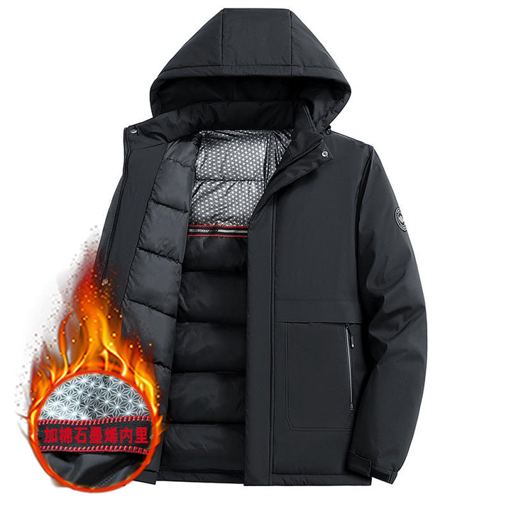 Męska wodoodporny Wwter parka z Thermo-Reflective pikowana Lwwg i kapturem