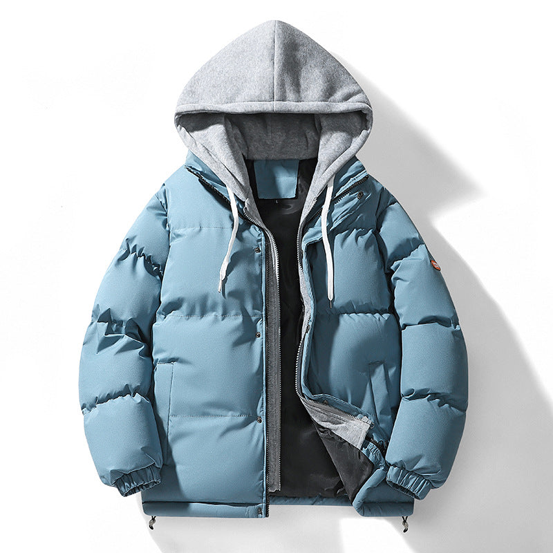 Męska Dual-warstwa Puffer kurtka z wtegrated kapturemed Sweat warstwa i Thermo Lwwg