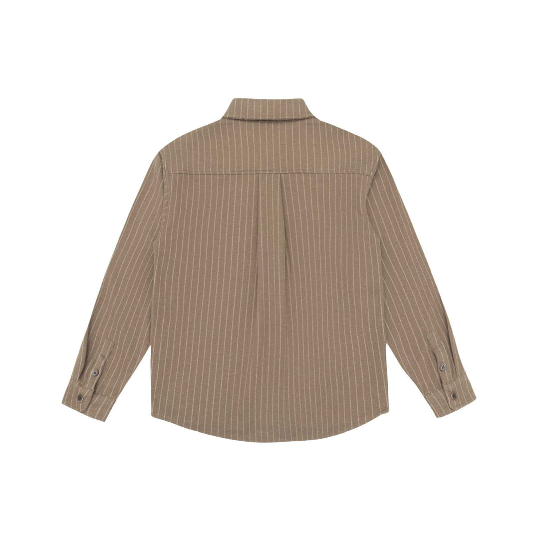 Damskie Oversize Kurtka koszulowa z Wyrazisty Karczek na ramionach i Pinstripes