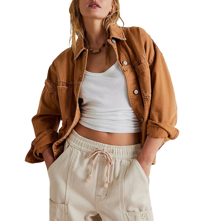 Damska Codzienny kurtka jeansowa w oversize Styl z ozdobny fringes