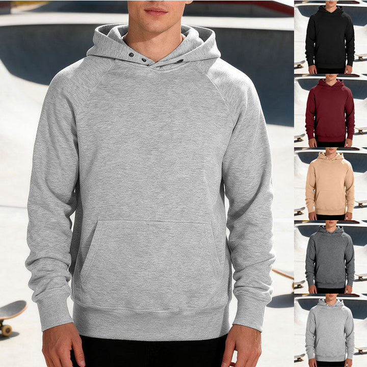 Męska Sweat Tkanina Bluza z kapturem z Raglanowy Rękawy, Kieszeń kangurka i Reinforced Dół