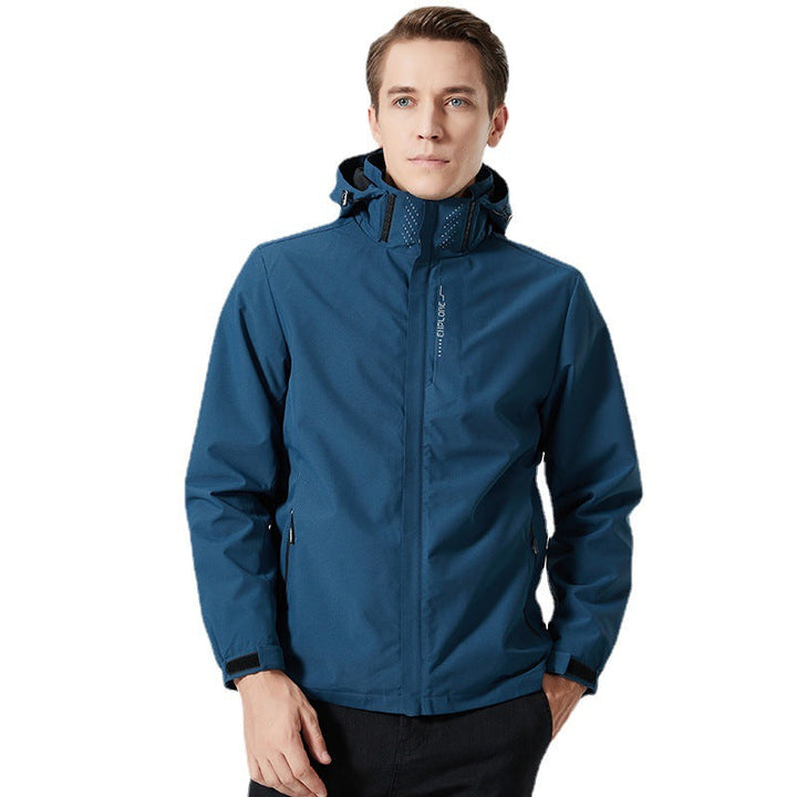 Damska lekka wodoodporna codzienna outdoor kurtka z regulowanym hood i ukrytym zamkiem Lumaza