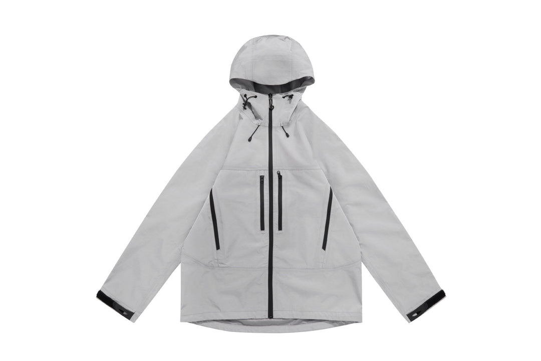 Unisex Techniczny Z kapturem Outdoor Kurtka z Taped Zippers