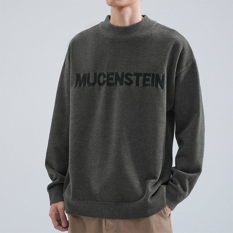 Męska Wygodny Oversize Sweter z Graficzny Print