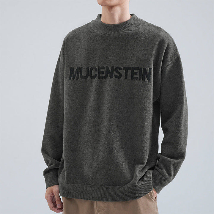 Męska Wygodny Oversize Sweter z Graficzny Print