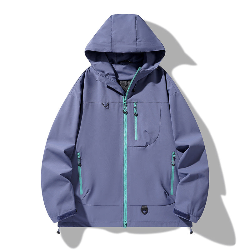 Męska nano wodoodporny softshell kurtka z kapturem z welded szwy, ukryty klatka piersiowa kieszeń, i regulowany Dół