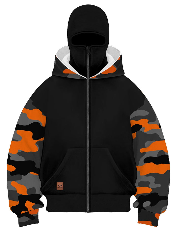 Męska Modny Camouflage Bluza z kapturem