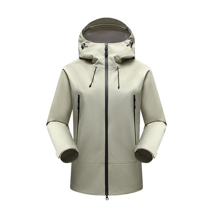 Męski Minimalistic technical three-layer kurtka softshell z sealed szwy i wodoodporny przód zamek