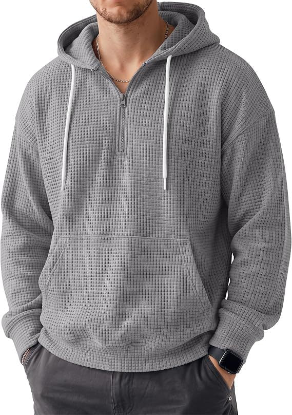 Męska Wygodny Zip-Up Bluza z kapturem