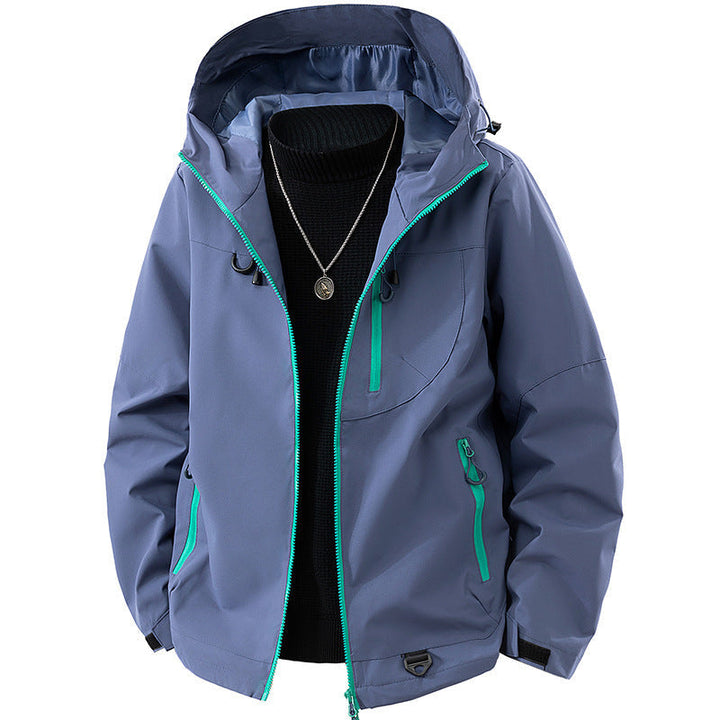 Męska Technical kurtka softshell outdoorowy z kapturem water- i wiatroszczelna membrana sealed zamkiems