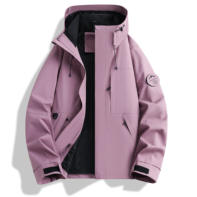 Męska Water i wiatroszczelna kurtka softshell outdoorowy z regulowany kapturem