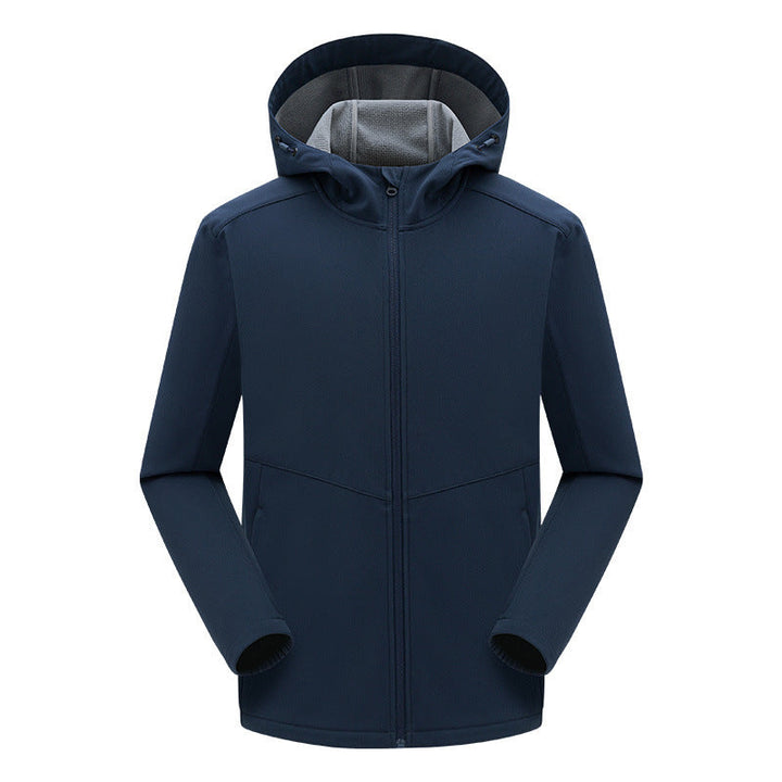 Męski technical kurtka softshell z fleece-z podszewką kaptur i elastic stretch krój
