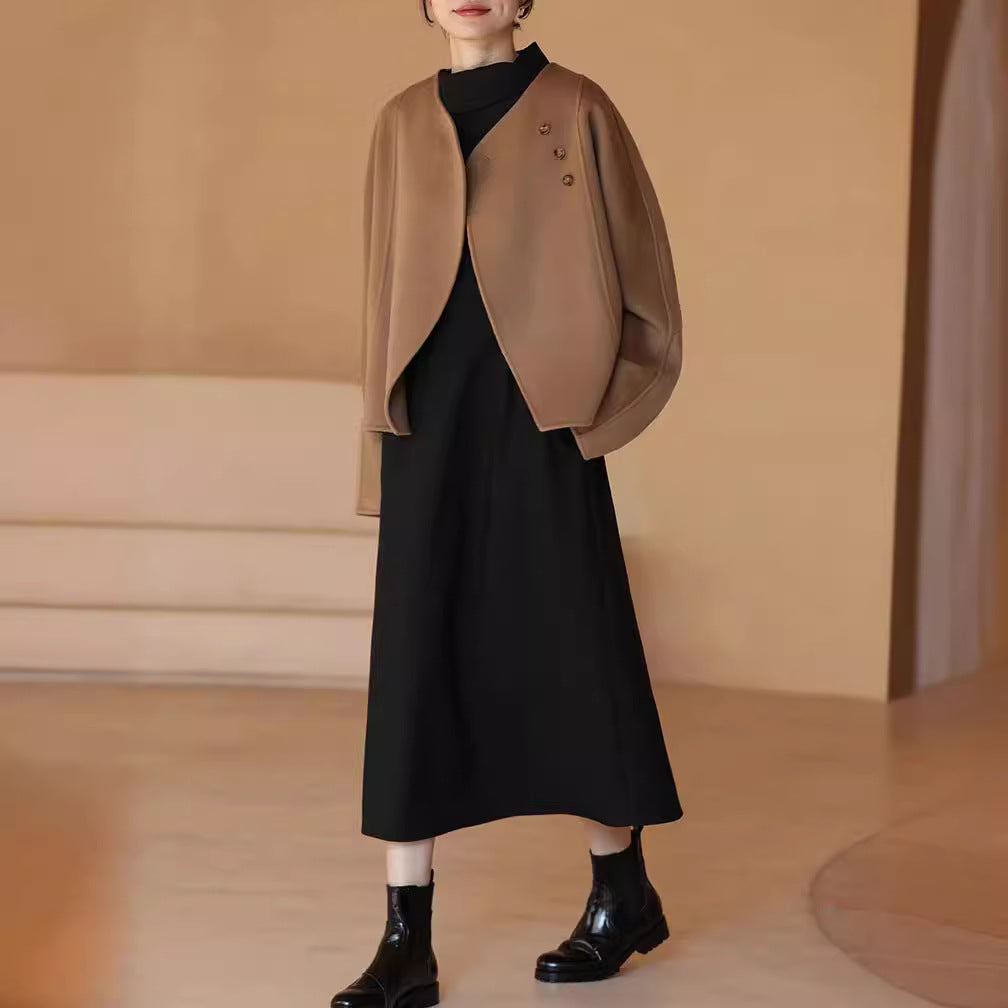 Damska elegancka i cozy kurtka z asymmetrical cut Drune