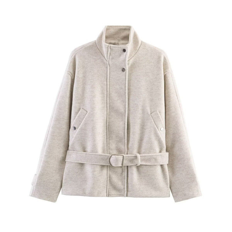Kurtka damska ciepła z wysokim kołnierzem regulowana