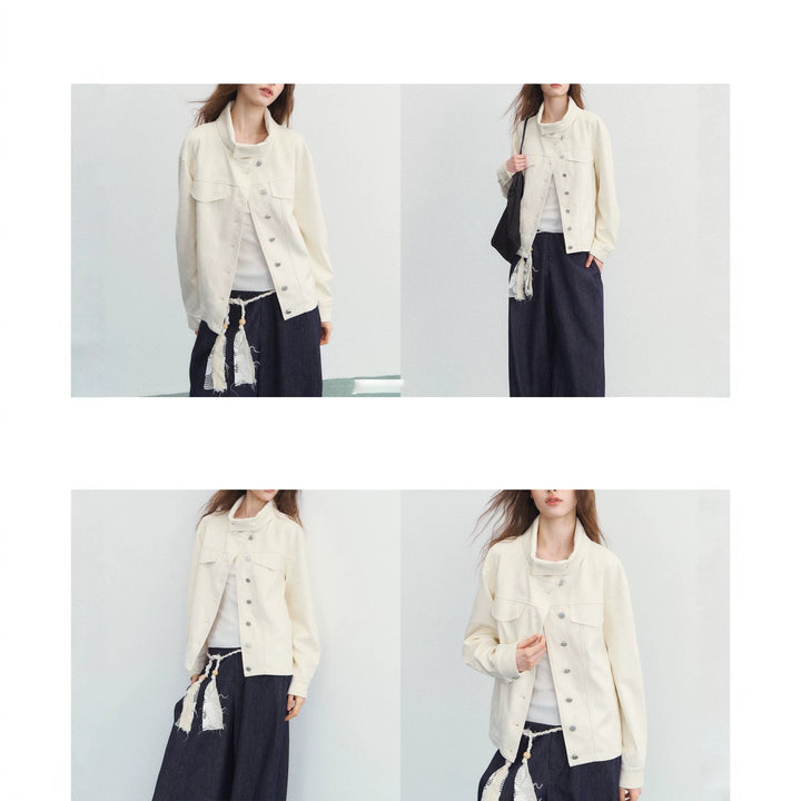 Damska Fashionable Transitional kurtka z High Neck Lumaza