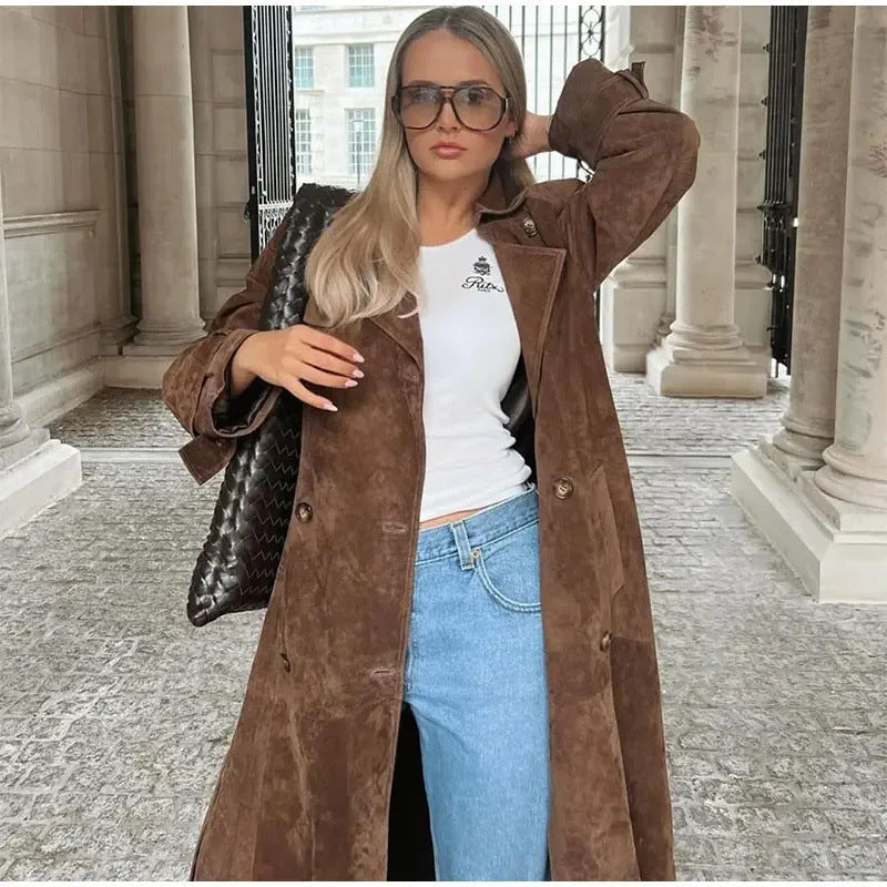 Płaszcz Trencz Damski Stylowa Casualowa Elegancka