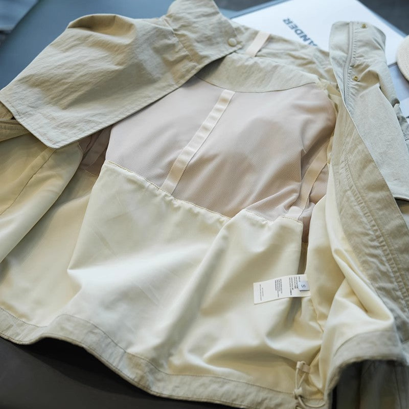 Damska Stylish Transitional kurtka z wysokim kołnierzem i Practical kieszeniami Lumaza