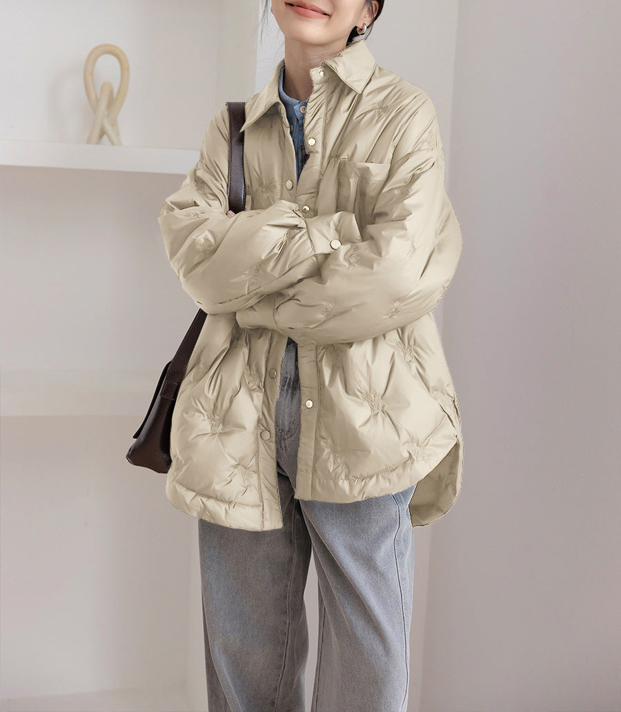 Damska elegancka i ocieplana transitional kurtka Drune