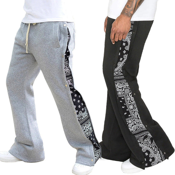 Męska sweatpants z boczny nap listwa i bandana boczny wpuszczany