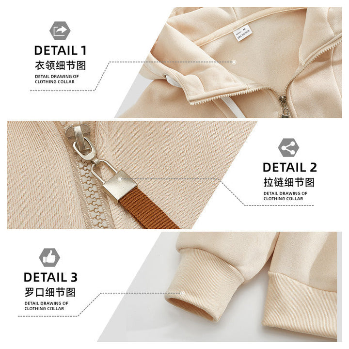 Męska nano sweat krótki zamek z textured interior, regulowany kaptur i szeroki prążkowany Dół