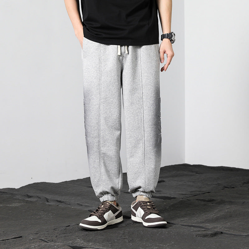 Męska Oversize Jogger Sweatpants wykonana z bawełna mieszanka z ściągacz i elastyczne mankiety