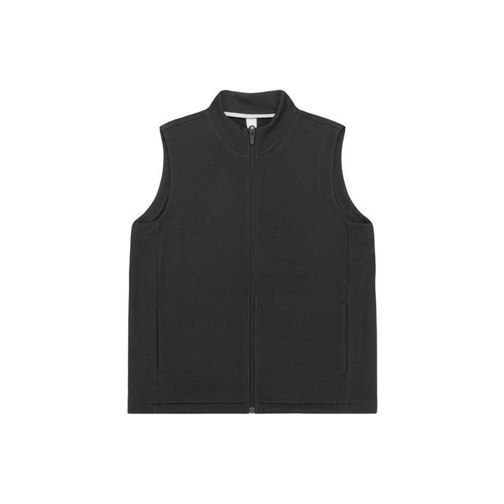 Damska sleeveless dzianinowa kamizelka z Stójka i zamek na całej długości