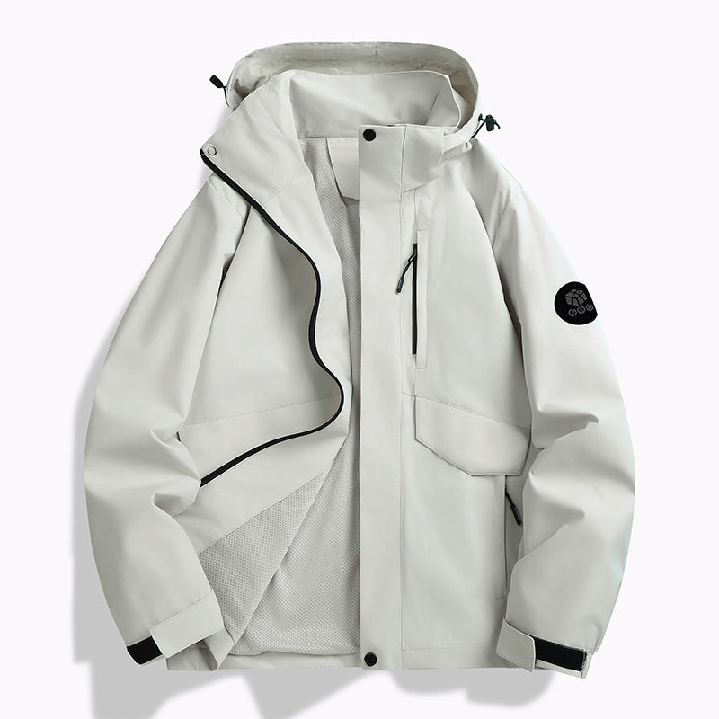 Męska odporny na pogodę softshell kurtka z Mesh Lwwg, regulowany kapturem i Concealable zamkiem listwa