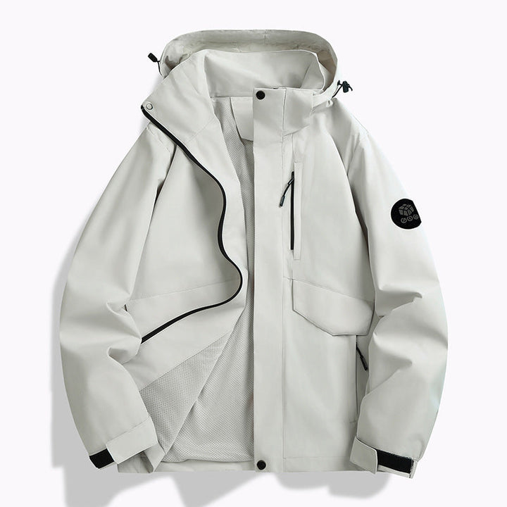 Męska odporny na pogodę softshell kurtka z Mesh Lwwg, regulowany kapturem i Concealable zamkiem listwa