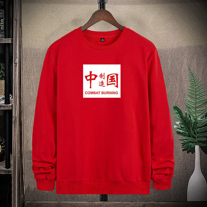 Męska bluza z contrasting logo print i warming polar Podszewka