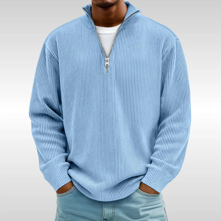 Męska Moda Zamek Sweter