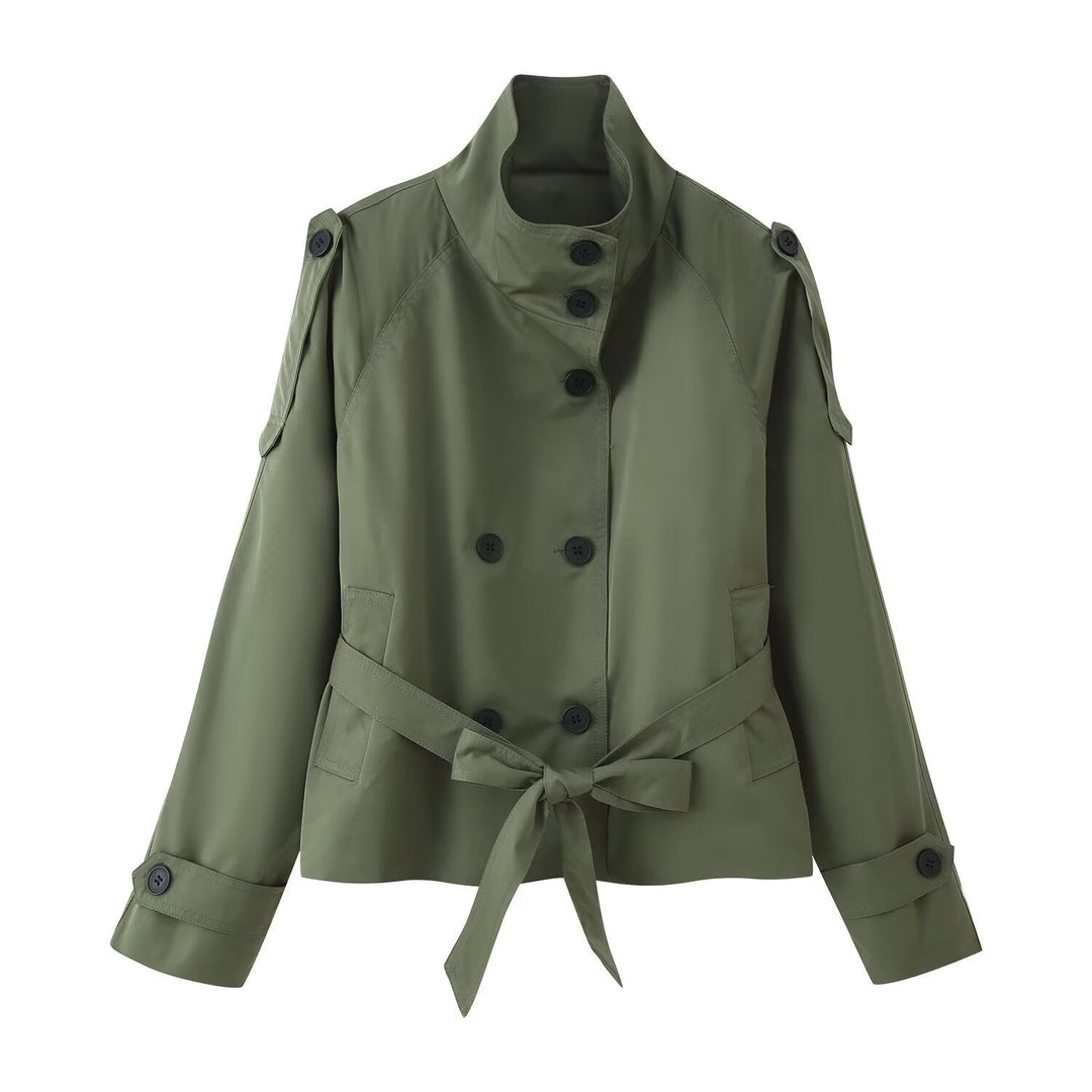 Płaszcz Trencz Damski Stylowa Casualowa Elegancka