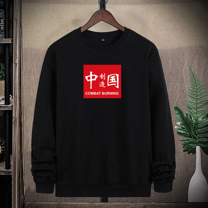 Męska bluza z contrasting logo print i warming polar Podszewka
